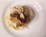 A picture of step 11 of Fettuccine with Parmesan Cream and Porcini Mushrooms.