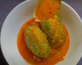 A picture of step 9 of Stuffed Karele or Bitter Gourd with Chicken Qeema in Kashimiri style.