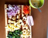 A picture of step 1 of Brocolli and potato caserole.