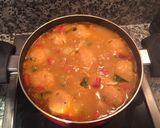 A picture of step 4 of Traditional Nicaraguan Albóndiga Soup.
