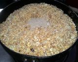 A picture of step 3 of Dry Fruit Chikki with Besan.