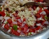 A picture of step 1 of Healthy oats paneer chilla.