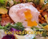 Foto del paso 7 de la receta Garbanzos en ensalada con sobrasada, butifarra y huevo