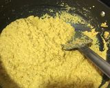 A picture of step 1 of Besan ladoo.