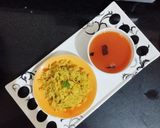 A picture of step 3 of ટમેટાનું સૂપ અને વધારેલાં ભાત.