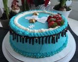 Pas rețetă Tort de cacao cu cremă de mascarpone și fructe 4 fotografie