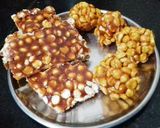 A picture of step 5 of Fried gram chikki.