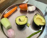 A picture of step 1 of Avocado open sandwich.