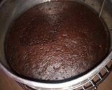 A picture of step 9 of Moist chocolate cake using table top cooker.