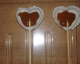 Foto del paso 5 de la receta: Paletitas y bombones de chocolate relleno con dulce de leche 🍫🍭🍭🍫