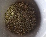 A picture of step 1 of Moong dal and Sponge gourd sabji.