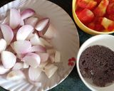 A picture of step 2 of Masala fish curry.
