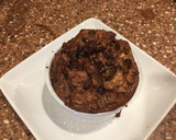 A picture of step 8 of Cocoa Loco bread pudding.