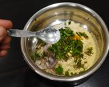 A picture of step 2 of Goal Kanda Bhajji.