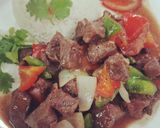 Hình bước làm 4 của món Cơm bò lúc lắc