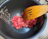 A picture of step 4 of Japanese Beef Rice (牛おこわ).