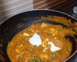 A picture of step 3 of Matar paneer.