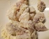 A picture of step 1 of Popcorn monkfish.