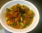 A picture of step 11 of Kerala chicken curry.
