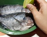 A picture of step 2 of Fried Mojarra with Sautéed Vegetables.
