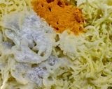 A picture of step 1 of Raw Mango instant Chunda.