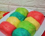Foto langkah ke 6 dari resep Roti Sobek Kukus Pelangi.