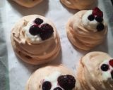 A picture of step 20 of Pavlova with Hung Curd and Mixed Berry.