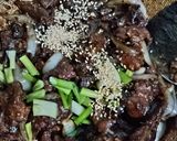 Gambar langkah 6 resipi Mongolian Beef Stir-Fry.