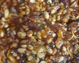 A picture of step 3 of Mixed nuts chikki.