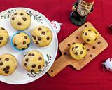 A picture of step 5 of Choco chip muffins.