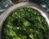 A picture of step 1 of Sarson ka saag dry.