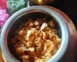 A picture of step 3 of Sooji Halwa.