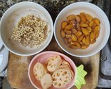 Hình bước làm 1 của món Sữa kiều mạch + củ sen + hạnh nhân🧃🧃🧃🥤🥤