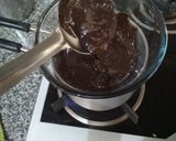 A picture of step 5 of Chocolate-Vanilla Pudding Shots.