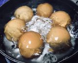 A picture of step 1 of Boiled Egg Baby Greens and Fruit Salad.