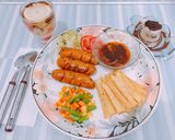 Foto langkah ke 7 dari resep Menu komplit Berbuka Puasa varian sosis kentang puding dan buah.