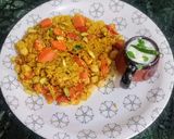 A picture of step 4 of Carrot Khichdi with Curd masala Kadi.
