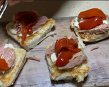 Foto del paso 5 de la receta: Brioche tostado, mayonesa de albahaca, tronco de atún, pimiento asado y huevo