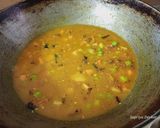 A picture of step 3 of Green chana potato curry.