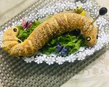 A picture of step 7 of Caterpillar 🐛 Chicken Bread.