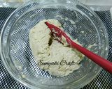 A picture of step 2 of No Knead Bread #myhomemadebread.