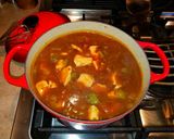 A picture of step 4 of Mike's EZ Chicken Sausage & Shrimp Gumbo.