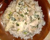 Foto del paso 5 de la receta: Pollo al verdeo y champiñones con arroz