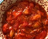 A picture of step 2 of Gooseberry and strawberry non-jam.