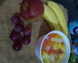 A picture of step 2 of Fruits n dry fruits cocktail Raita.