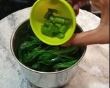 A picture of step 3 of Kala chana palak -Semi dry masala sabji.