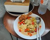 Foto langkah ke 4 dari resep Mie Telur Mandi Sayuran (Tidak Pedas).