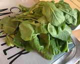 Une image de l'étape 1 de Pesto de fanes de radis à l ail fumé et trois fromages (recette anti gaspi).