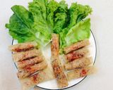 Hình bước làm 7 của món Nem cá hồi củ, quả tặng sinh nhật bạn ngày 18/10.