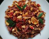 Foto langkah ke 9 dari resep Sambal Keringan Kulit Singkong-Teri-Kacang Renyah dan Yummy.